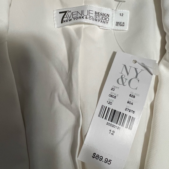 *NWT New York & Company Blazer|White with Black|Size 12 - Picture 6 of 7